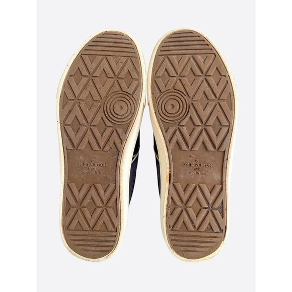 Louis Vuitton Blue & White Monogram Slip On Sneakers - Picture 5 of 7